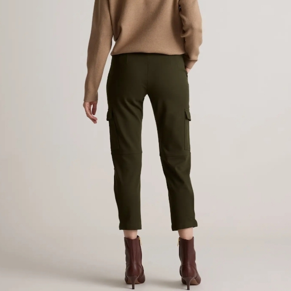 QUINCE Ultra-Stretch Pointe Tapered Cargo Pants Sz L Olive - Picture 3 of 6